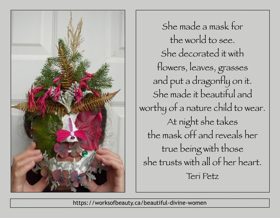 Picture of a mask with poem
